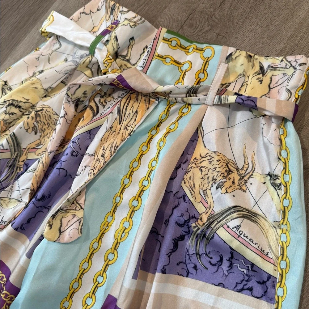 Venti6 Wide Leg Printed Palazzo Pants size medium - Picture 4 of 8